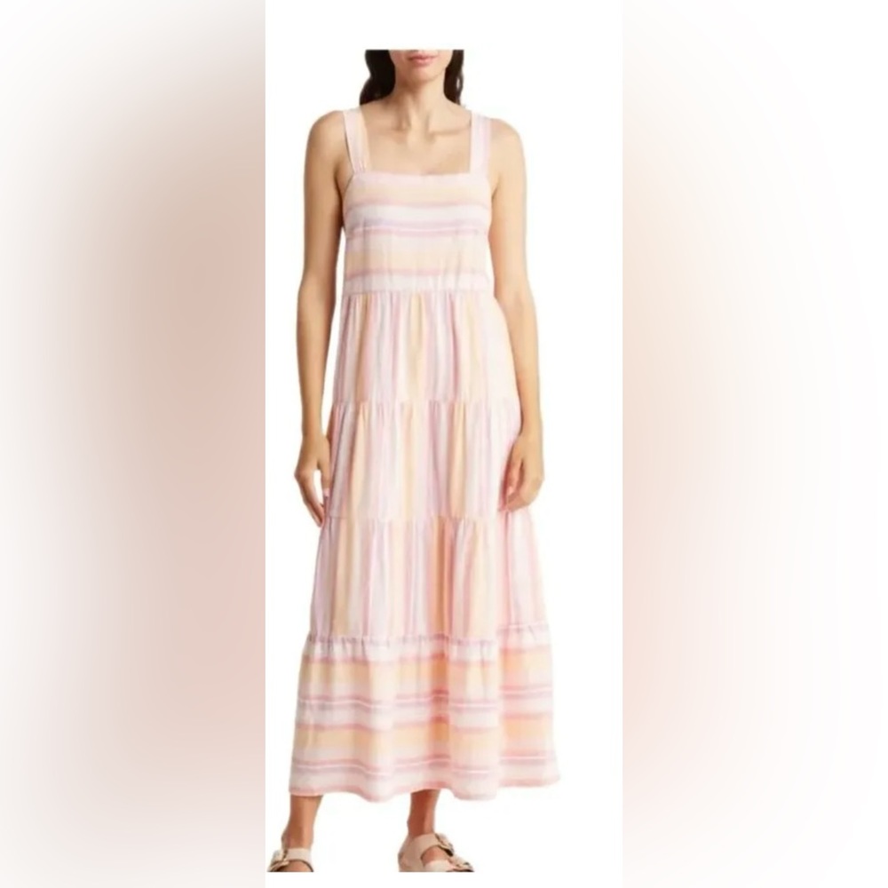 Casa Cabana Striped Midi Dress